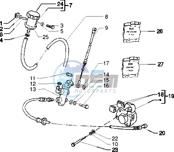 Front brake cylinder-Brake caliper