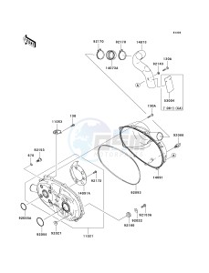 KAF 400 B [MULE 600] (B6F-B9F) B8F drawing CONVERTER COVER