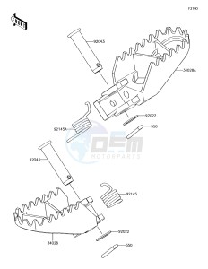 KX85-II KX85DFF EU drawing Footrests