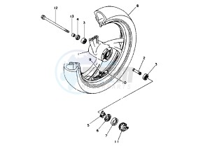 TDM 850 drawing FRONT WHEEL