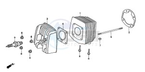 PK50 WALLAROO drawing CYLINDER/CYLINDER HEAD