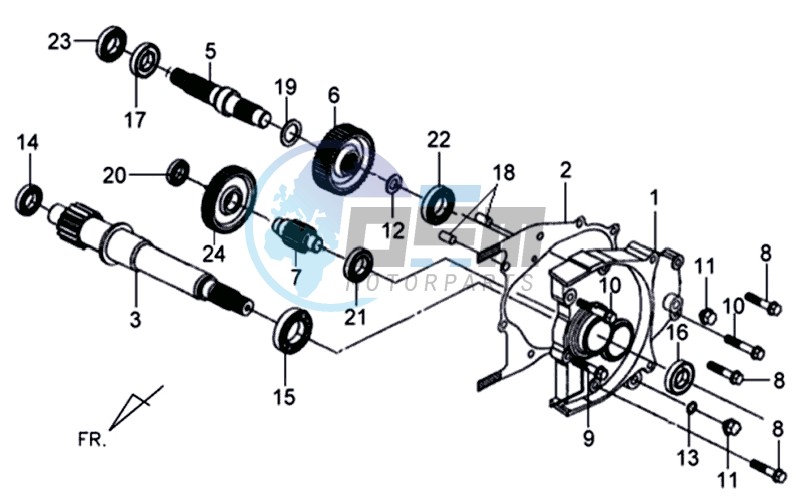 CRANKCASE - DRIVE SHAFT