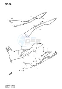 AN400 ABS BURGMAN EU-UK drawing SIDE LEG SHIELD