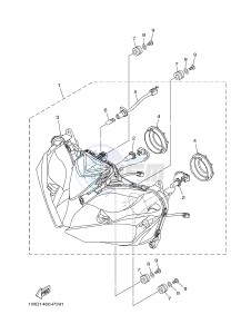 YZF-R3 YZF-R3A 321 R3 (B025) drawing HEADLIGHT