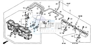 CBR600RRB drawing THROTTLE BODY