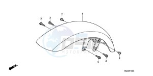 CB1100AD CB1100 ABS UK - (E) drawing FRONT FENDER