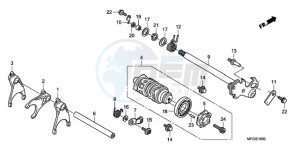 CB600FAA F / ABS CMF 25K drawing GEARSHIFT DRUM