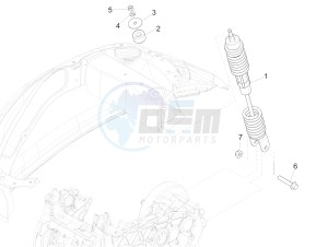 SPRINT 50 2T NOABS E2 (EMEA) drawing Rear suspension - Shock absorber/s