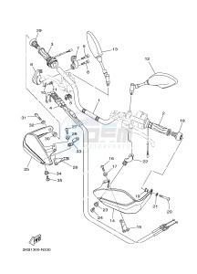 XT1200ZE SUPER TENERE ABS (BP91) drawing STEERING HANDLE & CABLE