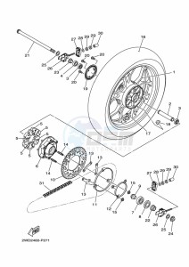 MT-03 MTN320-A (BEV5) drawing REAR WHEEL