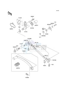 EN 500 C [VULCAN 500 LTD] (C6-C9) [VULCAN 500 LTD] drawing GEAR CHANGE MECHANISM