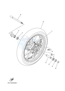 MT09A MT-09 ABS 900 (2DR7 2DR8) drawing FRONT WHEEL