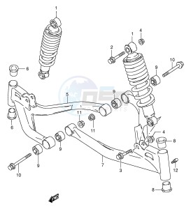 LT-F160 (P24) drawing SUSPENSION ARM