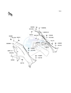 KVF 650 H [BRUTE FORCE 650 4X4I] (H7F-H8F) H8F drawing SIDE COVERS