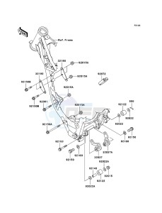 KX85 / KX85 II KX85B9F EU drawing Engine Mount