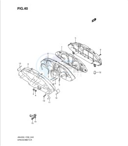 AN400Z drawing SPEEDOMETER (AN400AL1 E19)