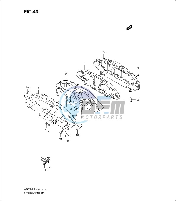 SPEEDOMETER (AN400AL1 E19)