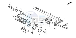 TRX200D FOURTRAX 200 drawing GEARSHIFT DRUM