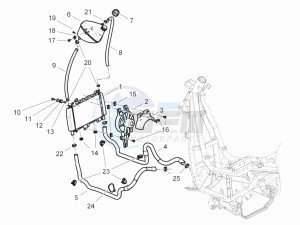 Beverly 300 RST 4T 4V ie E3 drawing Handlebars coverages