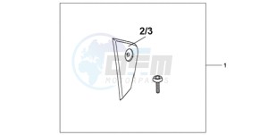 CBR1000RR9 Korea - (KO / MME) drawing FAIRING SCUFF PAD