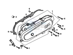 FIDDLE II 50 45KMH NEW ENGINE drawing CRANKCASE LEFT