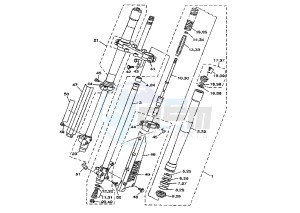 YZ 85 drawing FRONT FORK MY04