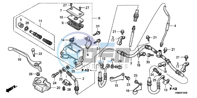 FR. BRAKE MASTER CYLINDER