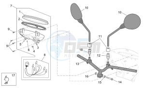 Scarabeo 50 4t 2v e2 drawing Handlebar - Dashboard