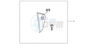 CBR1000RAA Korea - (KO / ABS) drawing FAIRING SCUFF PAD