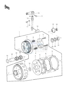 KX 420 A [KX420] (A1-A2) [KX420] drawing CLUTCH