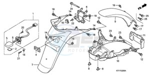 SH1259 ED / 2ED drawing REAR FENDER