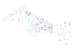 Eldorado 1400 1380 USA drawing Rear transmission / Components