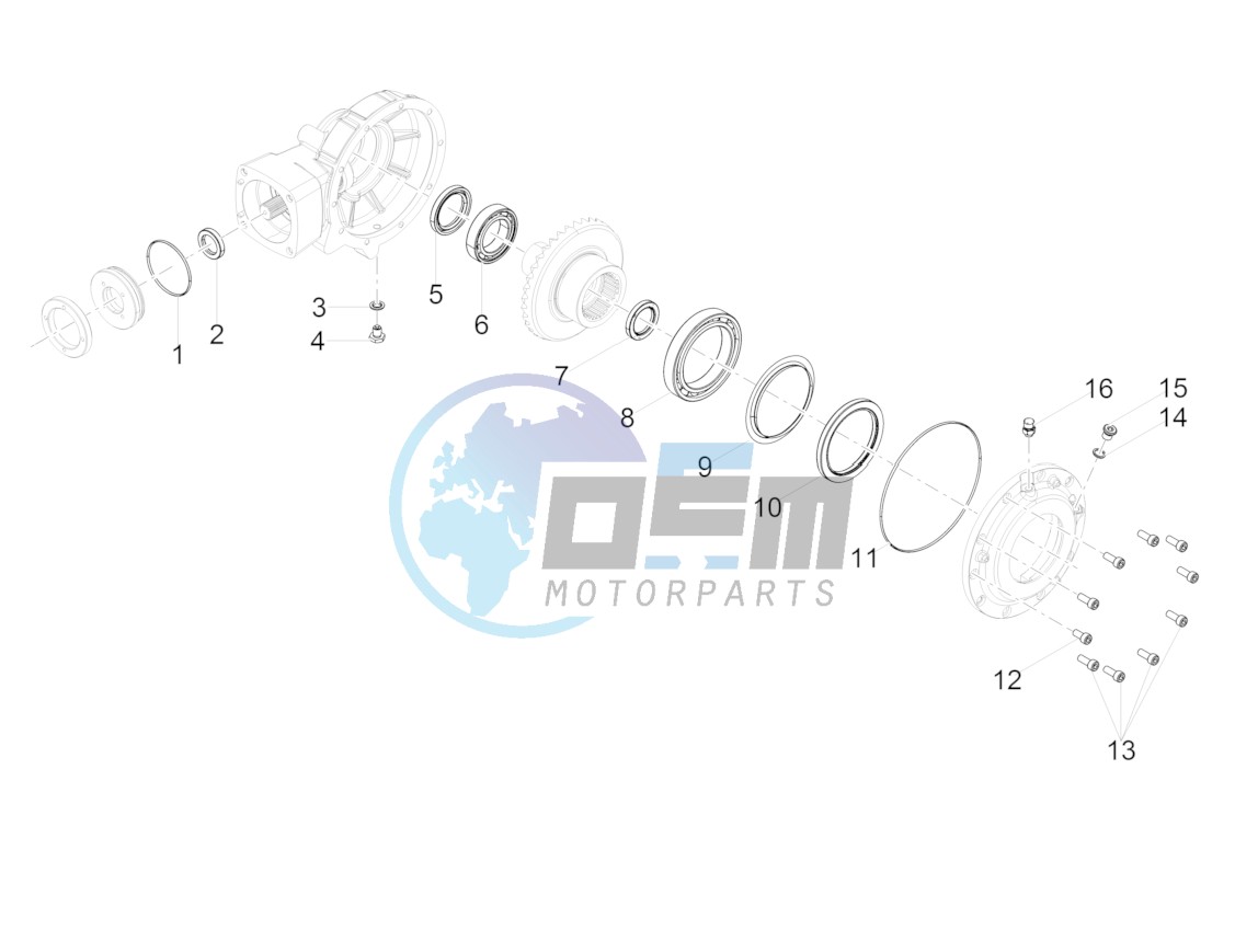 Rear transmission / Components