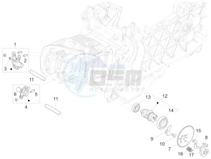 150 4T 3V ie Primavera (NAFTA) drawing Rocking levers support unit