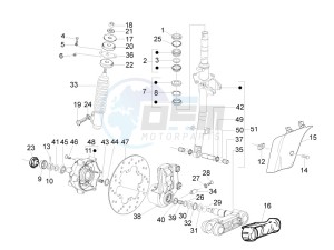 LX 125 4T ie E3 Touring drawing Fork - steering tube - Steering bearing unit