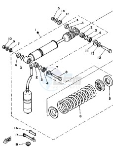 TT A 350 drawing REAR SUSPENSION