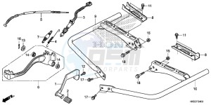 TRX420TE1F TRX420 Europe Direct - (ED) drawing PEDAL/STEP