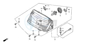 CN250 HELIX drawing HEADLIGHT