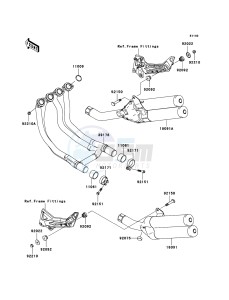 Z1000 ZR1000-A3H FR GB XX (EU ME A(FRICA) drawing Muffler(s)