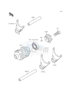 KX 250 H [KX250] (H1-H2) [KX250] drawing CHANGE DRUM_SHIFT FORK