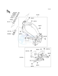 ZX 750 P [NINJA ZX-7R] (P5-P8) [NINJA ZX-7R] drawing FRAME