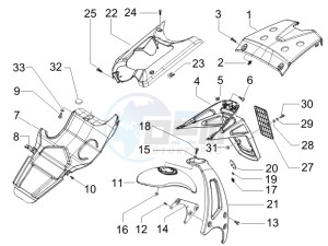 Runner 50 SP 2012 in fiche drawing Rear cover - Splash guard