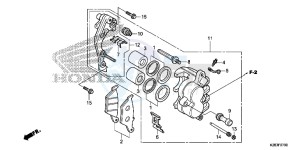 CRF125FE CRF125F Europe Direct - (ED) drawing FRONT BRAKE CALIPER