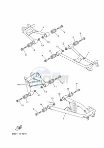 YFM450FWBD KODIAK 450 EPS (BHT4) drawing REAR ARM