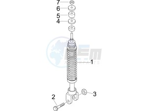 NRG 50 power DT serie speciale (D) Germany drawing Rear suspension - Shock absorbers