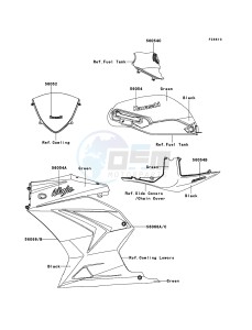 NINJA_250R EX250K9FA GB XX (EU ME A(FRICA) drawing Decals(Black/Green)