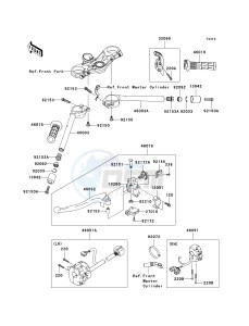 ZX 600 P [NINJA ZX-6R] (7F-8FA) P8FA drawing HANDLEBAR