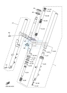 XJ6F ABS 600 DIVERSION F (ABS) (1DG4) drawing FRONT FORK