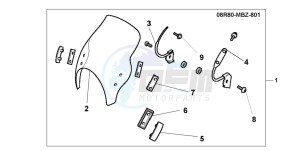 CB600F HORNET S drawing METER VISOR