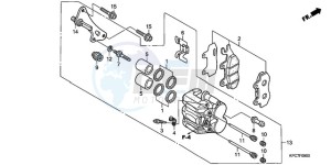 XL125VA EU / CMF - (EU / CMF) drawing FRONT BRAKE CALIPER